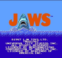 Jaws title screen for NES